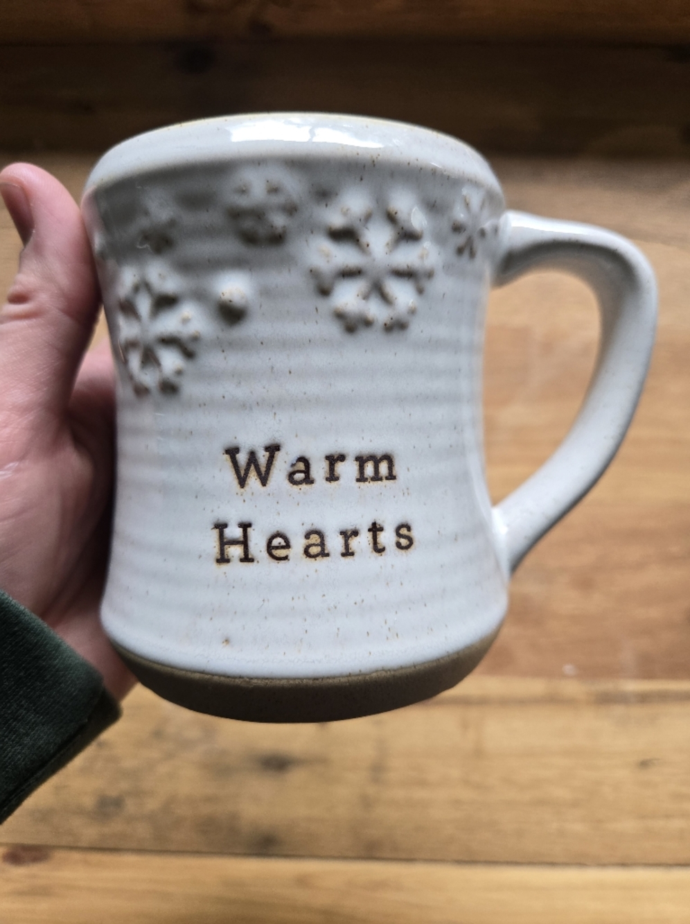 🤍 Cottagecore Farmhouse Mug | Demdaco Warm Hearts Ceramic | Cozy Aesthetic 🤍